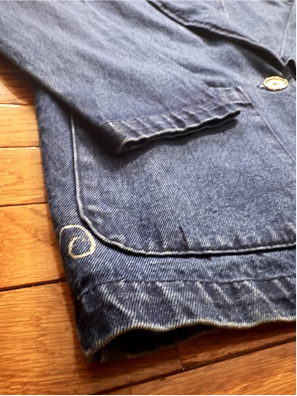 Vintage Hand Painted Denim Jacket Typhoons by Melissa-BOHO Southwestern NOS-MINT - Picture 3 of 16